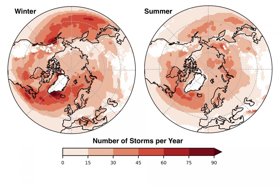 Storm frequency from ERA-5